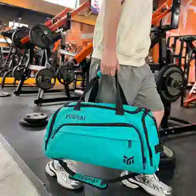 德力熊 休闲简约轻便 牛津布 健身包 男女同款情侣款 黑色桔色卡其色白色黄色军绿色湖蓝色灰色