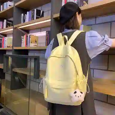 德力熊 简约大容量 尼龙 双肩包