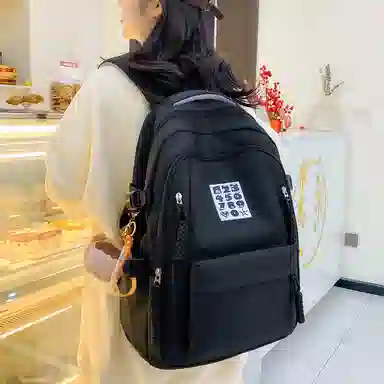 德力熊双肩包尼龙书包学生旅行背包男女通用多色大容量高中生百搭电脑双肩背包