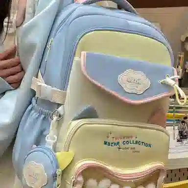 彤彤兔 书包可爱韩版风撞色大容 尼龙 双肩包 男女同款情侣款 多色