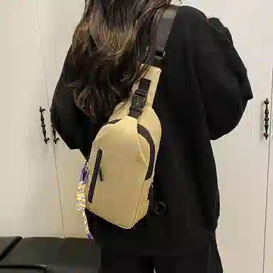 德力熊 多功能个性潮流 尼龙布 单肩胸包 男女同款情侣款 多色