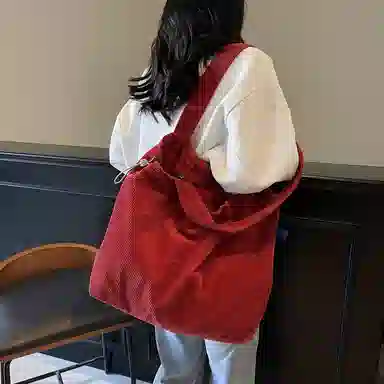 OUZIHUANG Corduroy Tote Bag