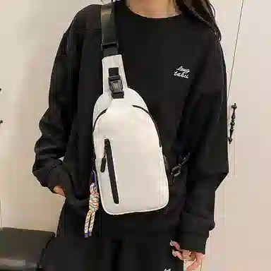 德力熊 多功能个性潮流 尼龙布 单肩胸包 男女同款情侣款 多色