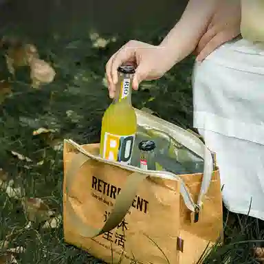 OUZIHUANG Lunch Bag Brown