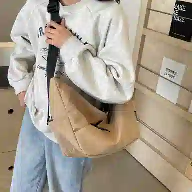 OUZIHUANG Simple Commuter Shoulder Bag Nylon