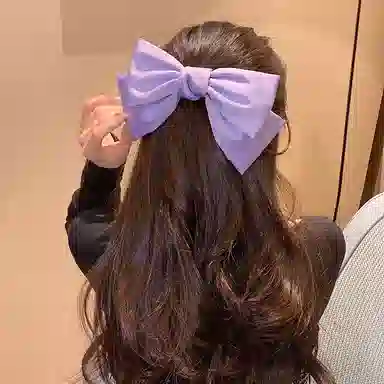 彤彤兔 复古缎面大蝴蝶结优雅舒适 发夹 女款