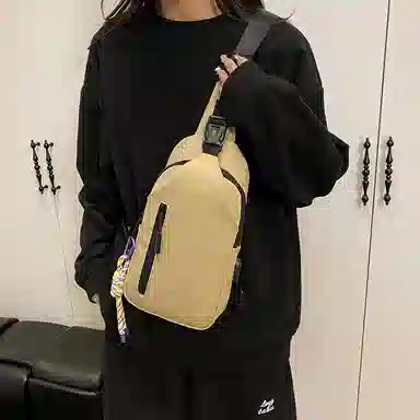 德力熊 多功能个性潮流 尼龙布 单肩胸包 男女同款情侣款 多色