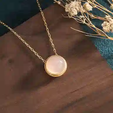 彤彤兔 国潮中式圆形配饰挂坠 铜 项链 女款