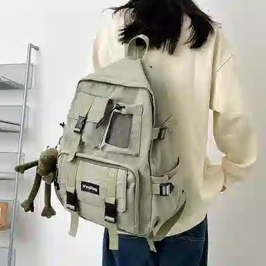 彤彤兔 韩版大容量高级感百搭 尼龙 双肩包 男女同款情侣款 多色