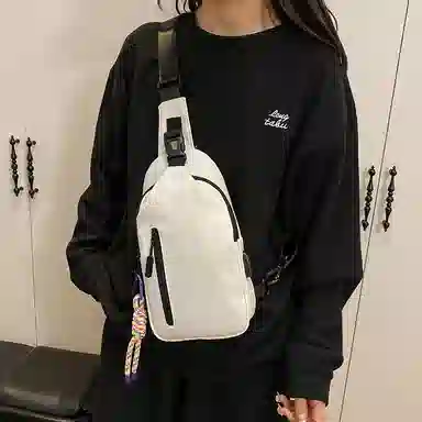 德力熊 多功能个性潮流 尼龙布 单肩胸包 男女同款情侣款 多色