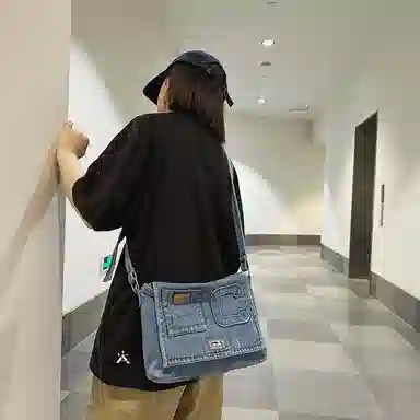 OUZIHUANG Denim Shoulder Bag