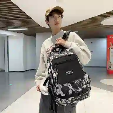 德力熊 潮酷个性时尚 尼龙 双肩包 男女同款情侣款 多色