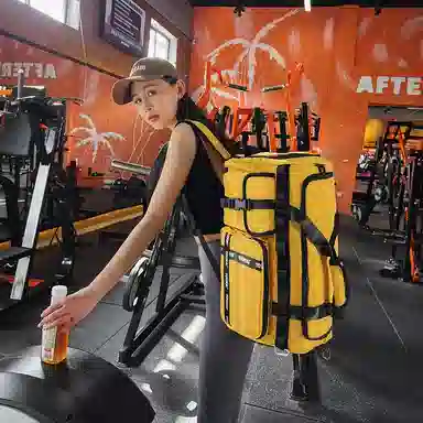 德力熊 大容量干湿分离 尼龙 健身包 男女同款情侣款 黑色/粉色/卡其色/蓝色/黄色/军绿色