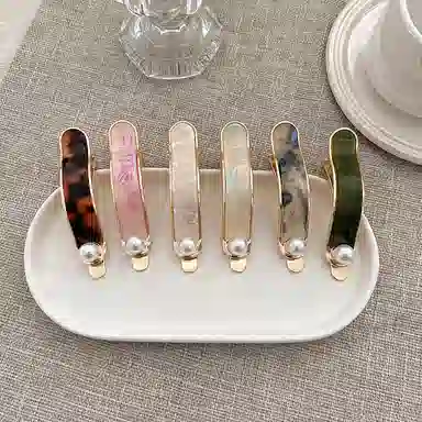 彤彤兔 大号侧边气质高级感鸭嘴夹后脑勺盘发优雅 树脂 发夹 女款