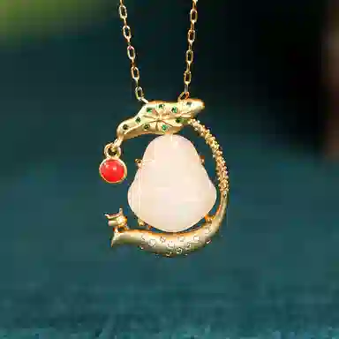 彤彤兔 民族风笑面佛佛公复古国潮 铜 项链 女款