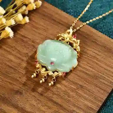 彤彤兔 潮风花飞蝶舞莲蓬复古流苏 铜 项链 男款