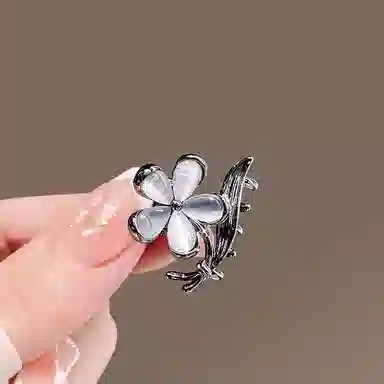 彤彤兔 猫眼小花朵抓夹头饰小号鲨鱼夹子后脑勺发卡气质刘海夹顶夹 发夹 女款