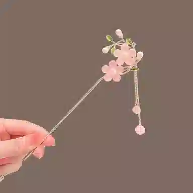 彤彤兔 桃花流苏古风盘发步摇 发簪 女款