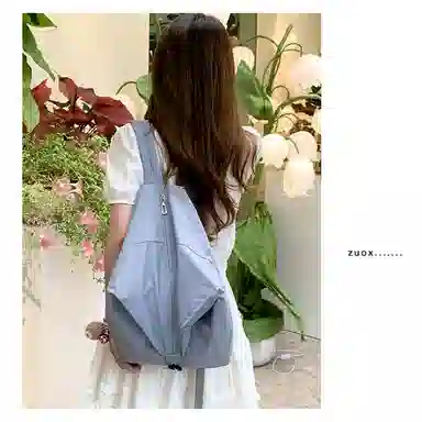 彤彤兔 日系休闲文艺 水洗布 双肩包 男女同款情侣款 多色