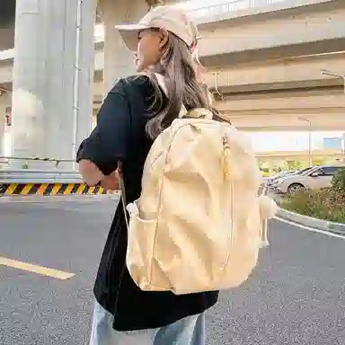 彤彤兔   森系风初 尼龙   双肩包 大号 男女同款情侣款 多色