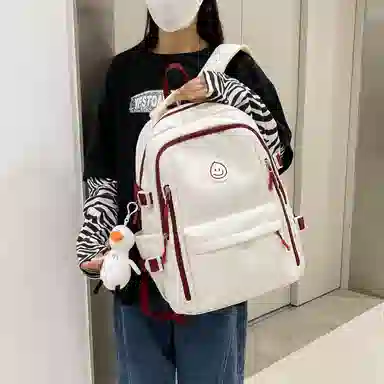 彤彤兔 韩版森系小清新简约 尼龙 双肩包 女款 多色