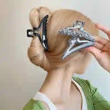 彤彤兔 弧形豹纹高级感优雅气质 发夹 女款