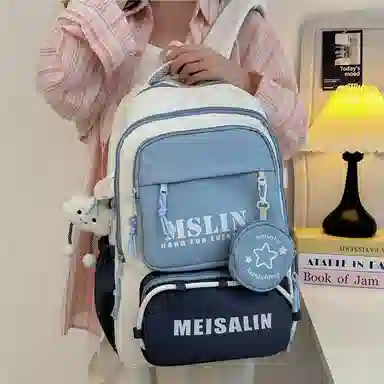 彤彤兔 百搭日系小清新高颜值 尼龙 双肩包 常规 女款 紫色/蓝色/黑色/棕色/绿色