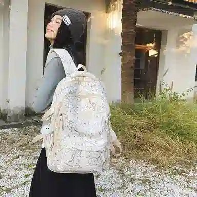 彤彤兔 多巴胺出游背包可爱卡通印花 尼龙 双肩包 女款 多色