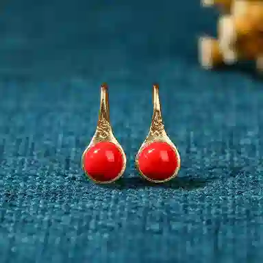 彤彤兔    国风古典宫廷轻奢气质古法镀金祥云小汤勺耳钩耳环