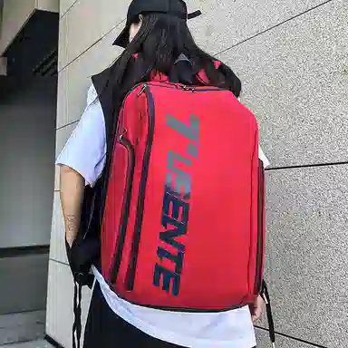 彤彤兔 潮流百搭大容量 牛津布 双肩包 男女同款情侣款 米白色/黑色/红色/灰色