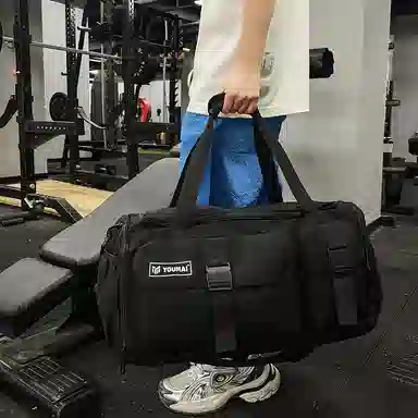 德力熊 大容量训练包多功能干湿分离 牛津布 健身包 男女同款情侣款 黑色\粉色\灰色\酒红色\黄色\紫色\青绿色\桔色