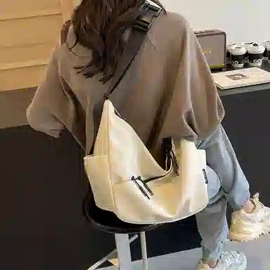 OUZIHUANG Simple Commuter Shoulder Bag Nylon