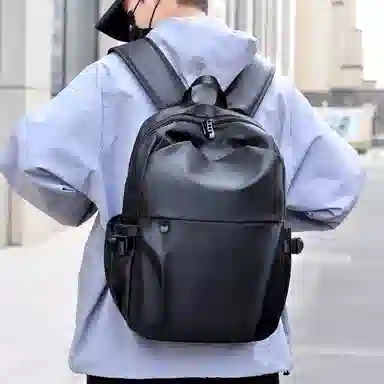 彤彤兔 防水旅行电脑包包 尼龙 双肩包 男款 灰色\黑色