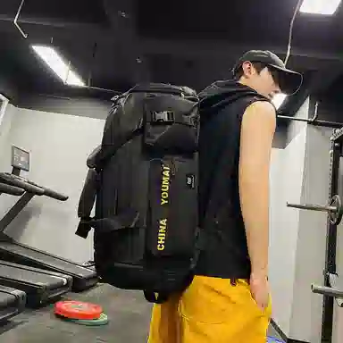 德力熊 训练潮牌 尼龙 健身包 男女同款情侣款 黑色粉色卡其色红色黄色军绿色蓝色