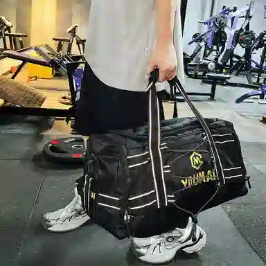 德力熊 短途斜挎包大容量 尼龙布 健身包 男女同款情侣款 黑色\粉色\卡其色\蓝色\黄色\白色\青绿色