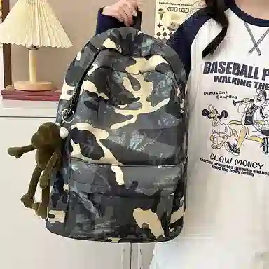 彤彤兔 大容量迷彩 尼龙 双肩包 男女同款情侣款 多色