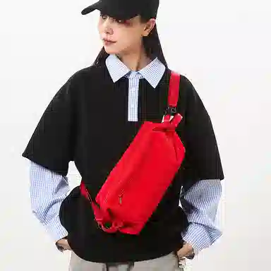 德力熊 时尚休闲 尼龙 胸包 男女同款情侣款 多色