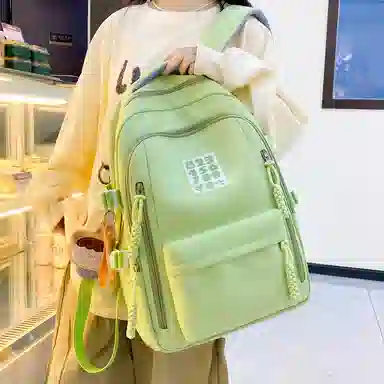 德力熊双肩包尼龙书包学生旅行背包男女通用多色大容量高中生百搭电脑双肩背包