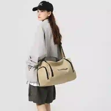 德力熊 大容量单肩篮球包手提百搭简约时尚运动健身包轻便出差行李包 牛津布 斜挎包 常规 男女同款情侣款 多色