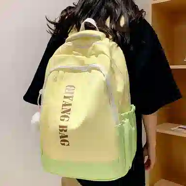 彤彤兔  简约百搭书包 尼龙 双肩包 大号 男女同款情侣款 多色