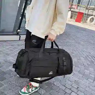 彤彤兔 大容量休闲简约百搭 尼龙 双肩旅行包 男女同款情侣款 灰色/黑色/绿色