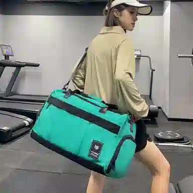 德力熊 干湿分离训练大容量短途旅行包 尼龙 健身包 男女同款情侣款 黑色/粉色/灰色/红色/黄色/蓝色/青绿色