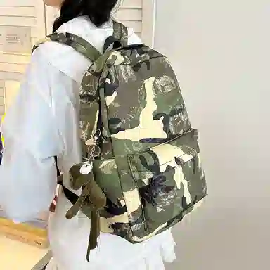 彤彤兔 大容量迷彩 尼龙 双肩包 男女同款情侣款 多色