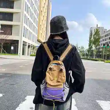 彤彤兔 轻便登山高颜值初 水洗布 双肩包 大号 男女同款情侣款 多色