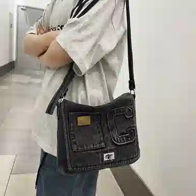 OUZIHUANG Denim Shoulder Bag