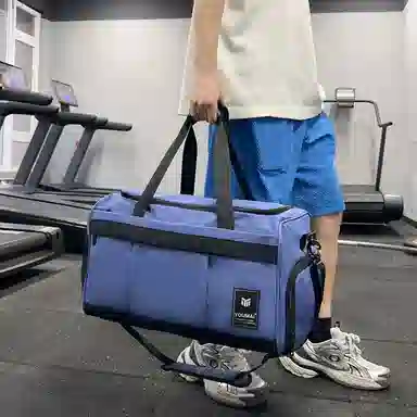 德力熊 干湿分离训练大容量短途旅行包 尼龙 健身包 男女同款情侣款 黑色/粉色/灰色/红色/黄色/蓝色/青绿色