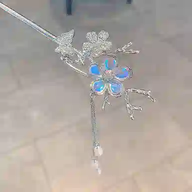 彤彤兔 中式合金冷淡风花朵流苏盘发 发簪 女款