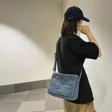 OUZIHUANG Denim Shoulder Bag