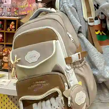 彤彤兔 书包可爱韩版风撞色大容 尼龙 双肩包 男女同款情侣款 多色