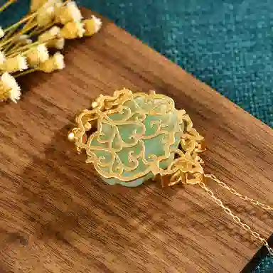 彤彤兔 潮风花飞蝶舞莲蓬复古流苏 铜 项链 男款